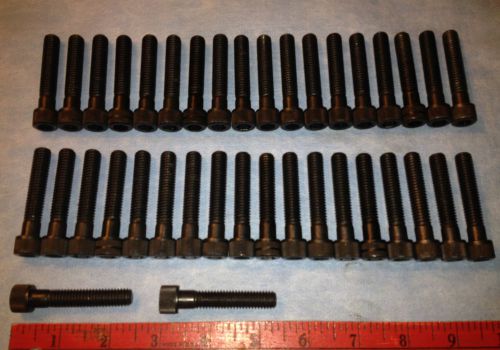 3/8&#034;x2&#034;. Socket Head Cap Screw, Allen,16 TPI, Black oxide steel, QTY 40