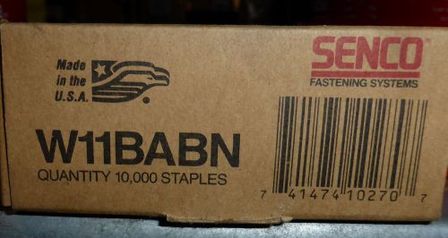 SENCO W11BABN 3/4&#034; X 3/16&#034; CROWN 21 GA STAPLES 10M/BX HARD TO FIND ! REAL SENCO