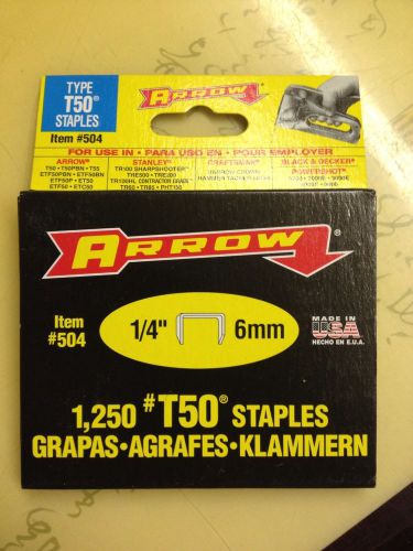 25 Packs Arrow T-50 Staples 1/4&#034; (6 MM)