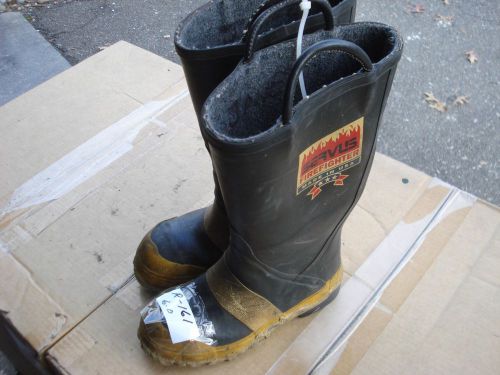 SERVUS  Firefighter Turn Out Gear Rubber Boots Steel Toe 6.0........R-161