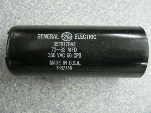 Motor Start Capacitor General electric NOS 77-88MFD 330VAC Free shipping !