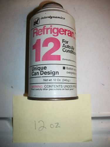 (1)-12OZ CAN INTERDYNAMIC R12 FREON REFRIGERANT FOR AUTOMOTIVE AC SYSTEMS NOS