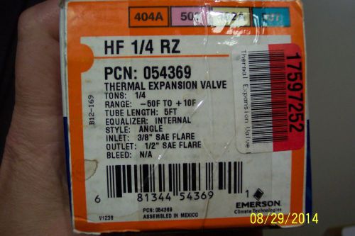 EMERSON HF 1/4 RZ,THERMAL EXPANSION VALVE PCN:054369 TONS 1/4 HVAC R-404,502,507