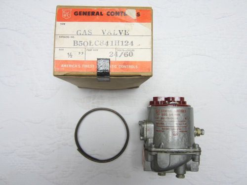 General Controls 24V 1/2&#034; Gas Valve No. B50LC841H124 - New Old Stock