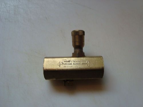 BRASS  3/8&#034; NPT FLOW CONTROL VALVE  NOS