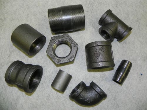 Malleable iron pipe fittings bsp 1/8&#034; - 4&#034;  (black / self colour) for sale