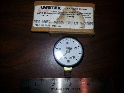 US GUAGE P500 160psi PRESSURE GUAGE 1 1/2&#034;