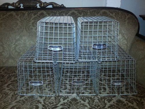 5 Vintage American Playground Wire School/Pool/Gym Locker Numbered Baskets