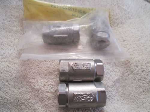 NEW STAINLESS STEEL APOLLO CONBRACO CHECK VALVE 1/4 NPT MODEL 125-S 400-WOG=4pcs