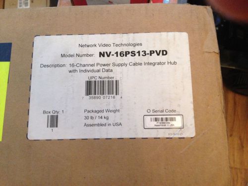 Network Video NVT NV-16PS13-PVD 16-Channel Power Supply Passive Receiver Hub NEW