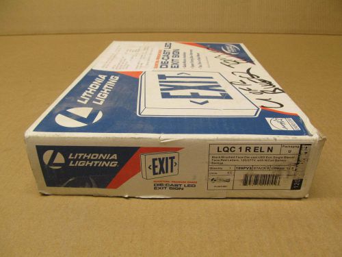 1 NIB LITHONIA LIGHTING LQC1RELN DIE CAST LED EXIT SIGN 120/277 VAC