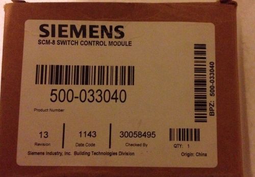 Siemens scm-8 fire alarm 8 button switch control module nib! (gen.2 latest) for sale