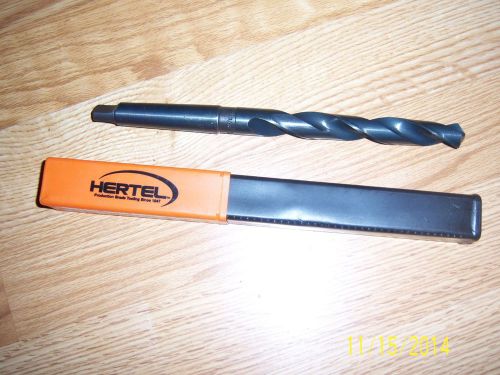 NEW HERTEL HI SPEED STANDARD 11/16 #2MT TAPER SHANK DRILL BLK OXIDE 89323562 *