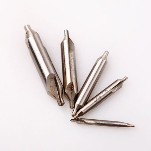 5 pc premium hss center drill set 60° combined countersink 1/8&#034; 3/16&#034; 1/4&#034; 5/16&#034; for sale