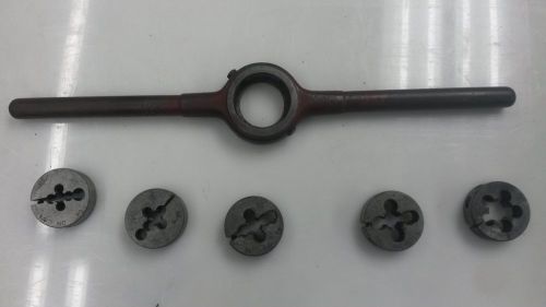 Die handle 1.500 diameter x 13.250 in length. + 5 adjustable dies for sale