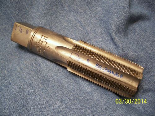 BRUBAKER 1 7/8 - 8 PLUG TAP  MACHINIST TOOLS TOOLING TAPS