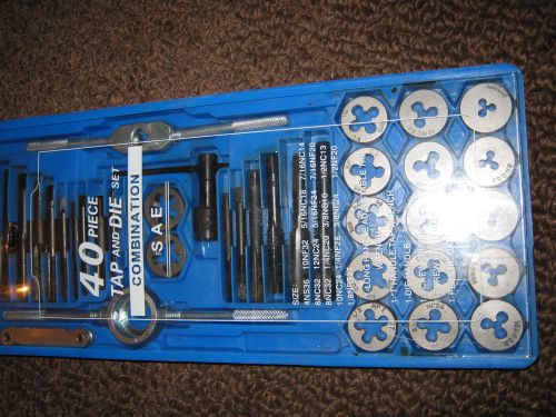 SAE 40 piece tap and die set metal tools steel