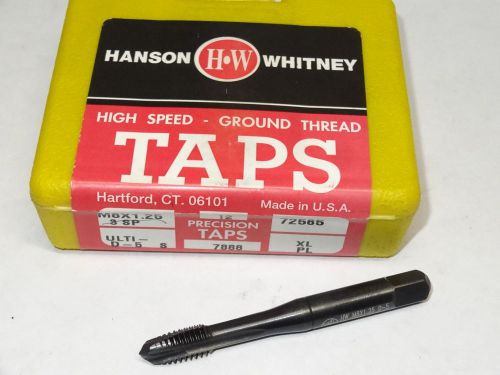 HANSON WHITNEY M8 X 1.25 D5 3FL D-5S HSS ULTI-XL Plug Spiral Point Tap 72565 USA