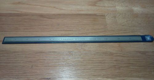 BROWN &amp; SHARPE 12&#034; Flexible Rule Tempered Chrome 5R Ruler 599-323-1205 USA