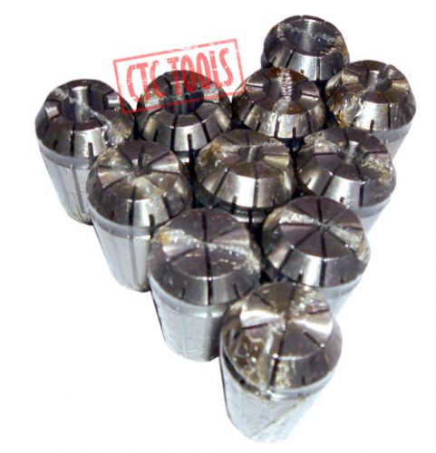 Er20 collet set (11 pcs) - close tolerance run-out 0.008mm 0.0003&#034; milling #l146 for sale