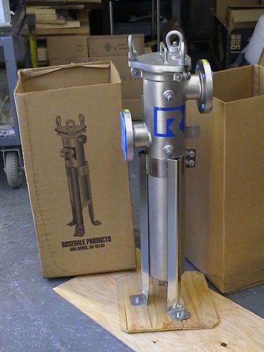 New rosedale model 6 basket strainer and bag filter 316 stainless steel 200 psi for sale