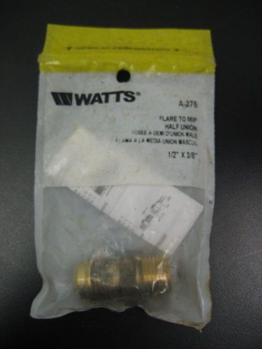 Watts Flare to MIP Half Union 1/2 X 3/8 A-276 (Lot of 3)