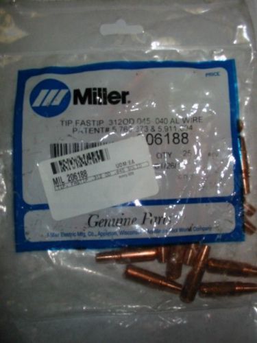 MILLER 206188 CONTACT TIP .312OD  .045  .040 AL - QTY25