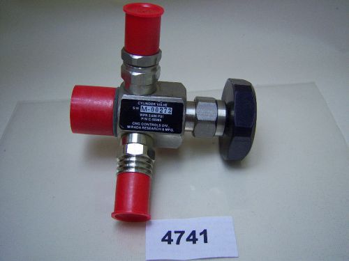 (4741) mirada research cng cylinder valve c-50985 3,600 psi s/n: m-00272 for sale