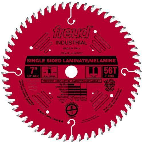 Freud LU98R007 Superior 7-in 56 Tooth TCG Laminate and Wood Cutting Saw Blade W/