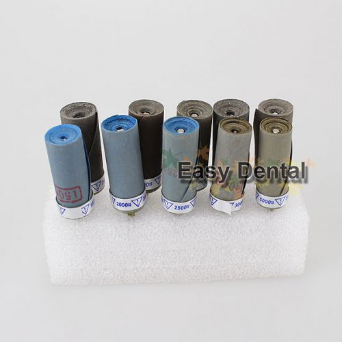 New sandpaper polishing burs stick roll dental beauty craft 2.35mm tool 10pcs for sale