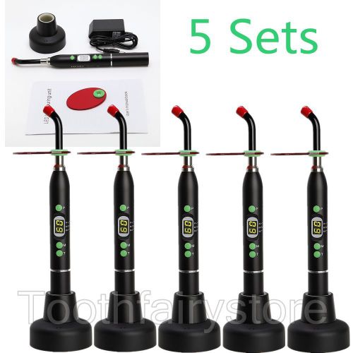 Sale! 5pcs New Dental Wireless Cordless LED Curing Light Lamp SKYSEA Best Black