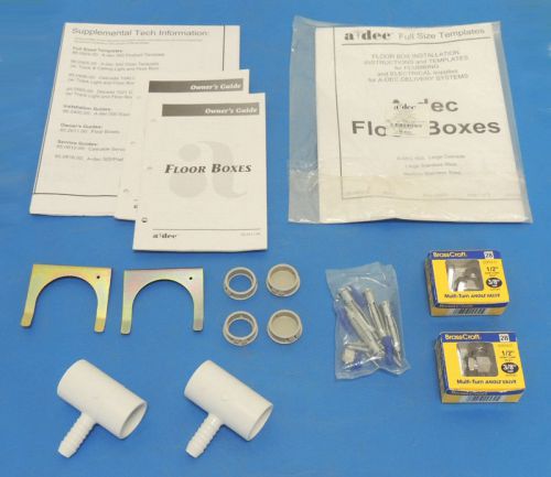 NEW Lot 2 Sets Adec Dental Floor Box Installation Kits &amp; Guide 500 &amp; 1040 Chair