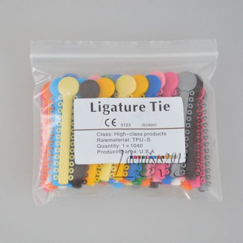 Dental Orthodontics Elastomeric Ligature Ties Braces Bands Mixed Color Sale 1 Pk