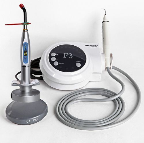 Ultrasonic Dental Piezo Scaler fit DTE SATELEC + Handpiece Tips + Curing Light