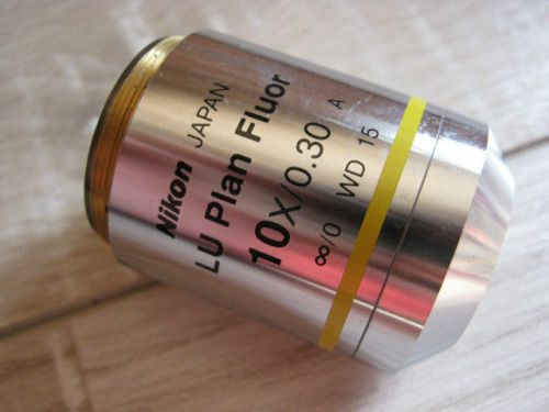 Nikon lu plan flour 10x/0.30 a bd ?/0 epi wd 15 objective for sale