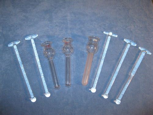 Lot 3 Glass Kontes Lurex 40 mL TISSUE Grinder Homogenizer set with masher sticks