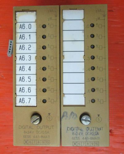 Set of siemens digital output module 8x24vdc/0.5a 6es5441-8ma11 for sale