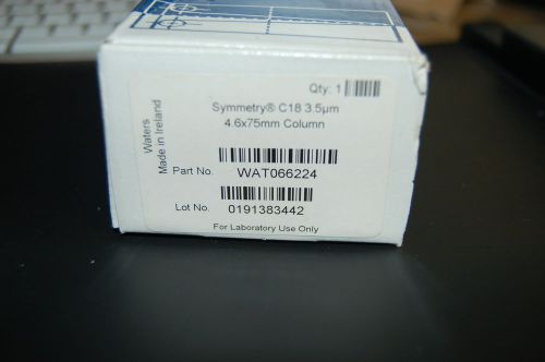 New HPLC column Waters Symmetry C18, 3.5 um 4.6 x 75 mm  Part No. WAT066224