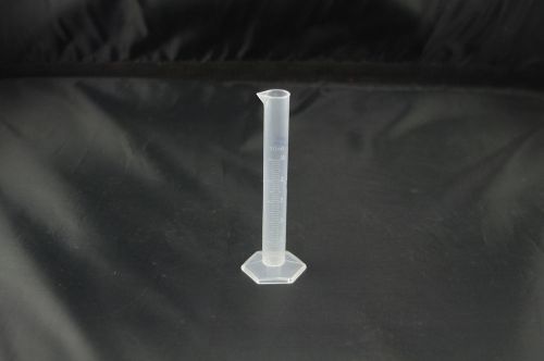 Graduated cylinder plastic 10ml hex base white scale free shipping for sale