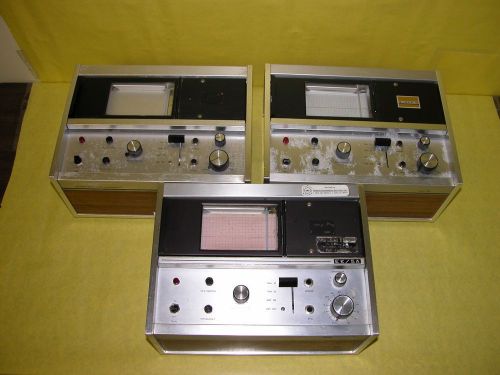 Lot of 3 vintage burdick electrocardiograph ek/5 ek/5a for sale