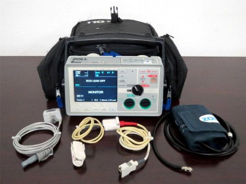 ZOLL E Series 12 Lead Biphasic ECG NIBP SPO2 CO2 Masimo Pacing etCO2 CAPNOSTAT 5