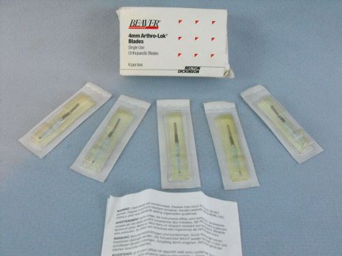 BD Beaver 4mm Arthro-Lok Blades 5 New Sealed Sterile Specialty Blades