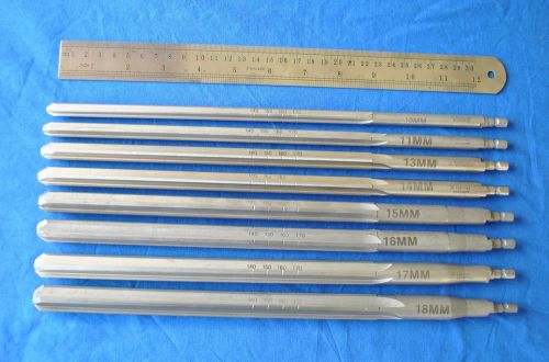 Zimmer 6521 Fluted Orthopedic Reamer Set of 8