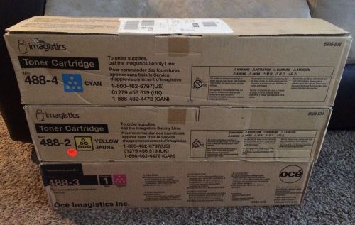 Oce Imagistics 488-2 488-3 488-4 Set Of 3 Color Toner Cyan Yellow Magenta