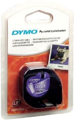 DYMO LETRATAG LABEL RUBAN TRANSPARENT TAPE PLASTIC CLEAR  LT TRASPARENTE 4 METER