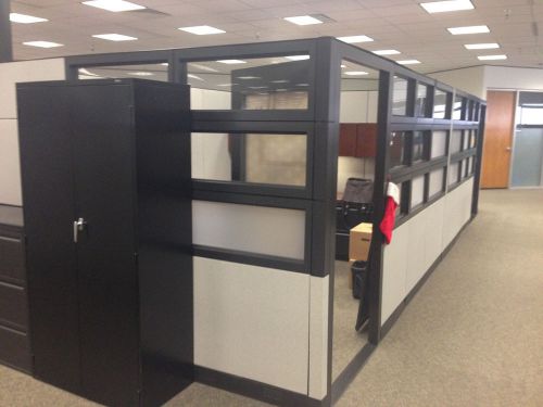 HAWORTH GLASS EXECUTIVE FULL OFFICE/CUBICLE/MODULAR 9X12&#039;S