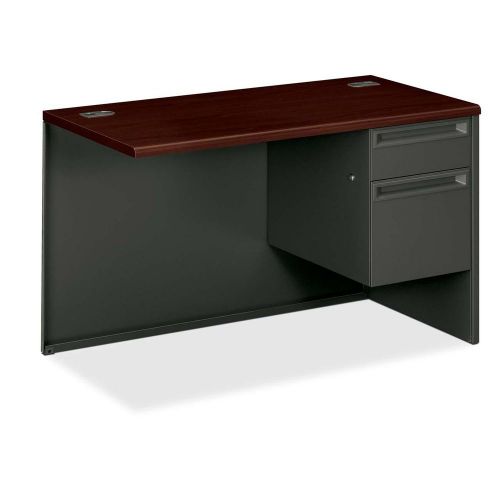 The Hon Company HON38215RNS 38000 Series Mahogany/Charcoal Metal Desking