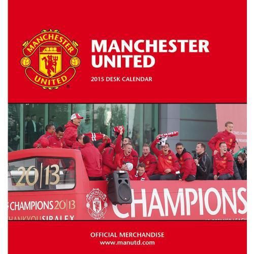 NEW OFFICIAL MANCHESTER UNITED FOOTBALL CLUB 2015 DESK CALENDAR DESKTOP OFFICE