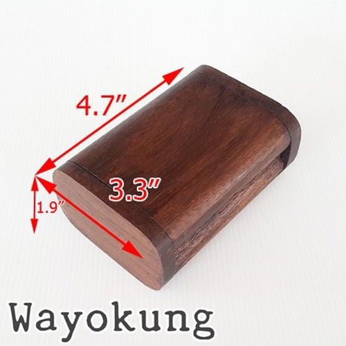 New Pocket Wood Business ID Credit Card Holder Case Wallet Box