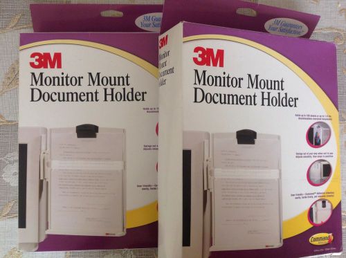 Lot 2 Pcs Resale 3M MONITOR MOUNT DOCUMENT COPY HOLDER DH440 DESK DESKTOP